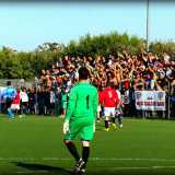 Una fase di gioco del match tra Ideale Bari e Borgorosso Molfetta, finale di Coppa Puglia di Terza categoria giocata lo scorso 30 maggio a Loseto davanti a 200 spettatori